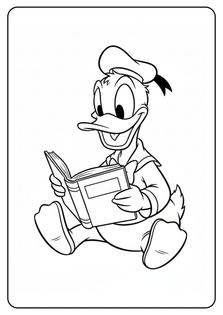 Kleurplaten Donald Duck lezen