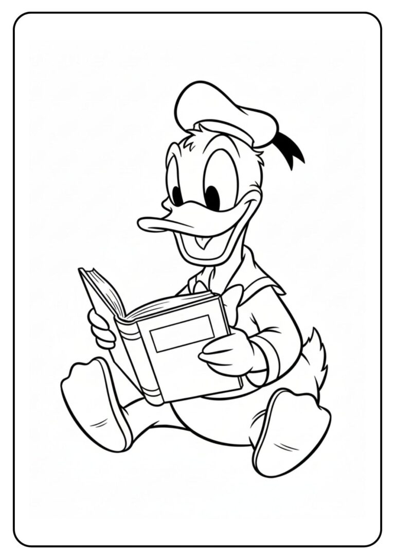 Kleurplaten Donald Duck lezen