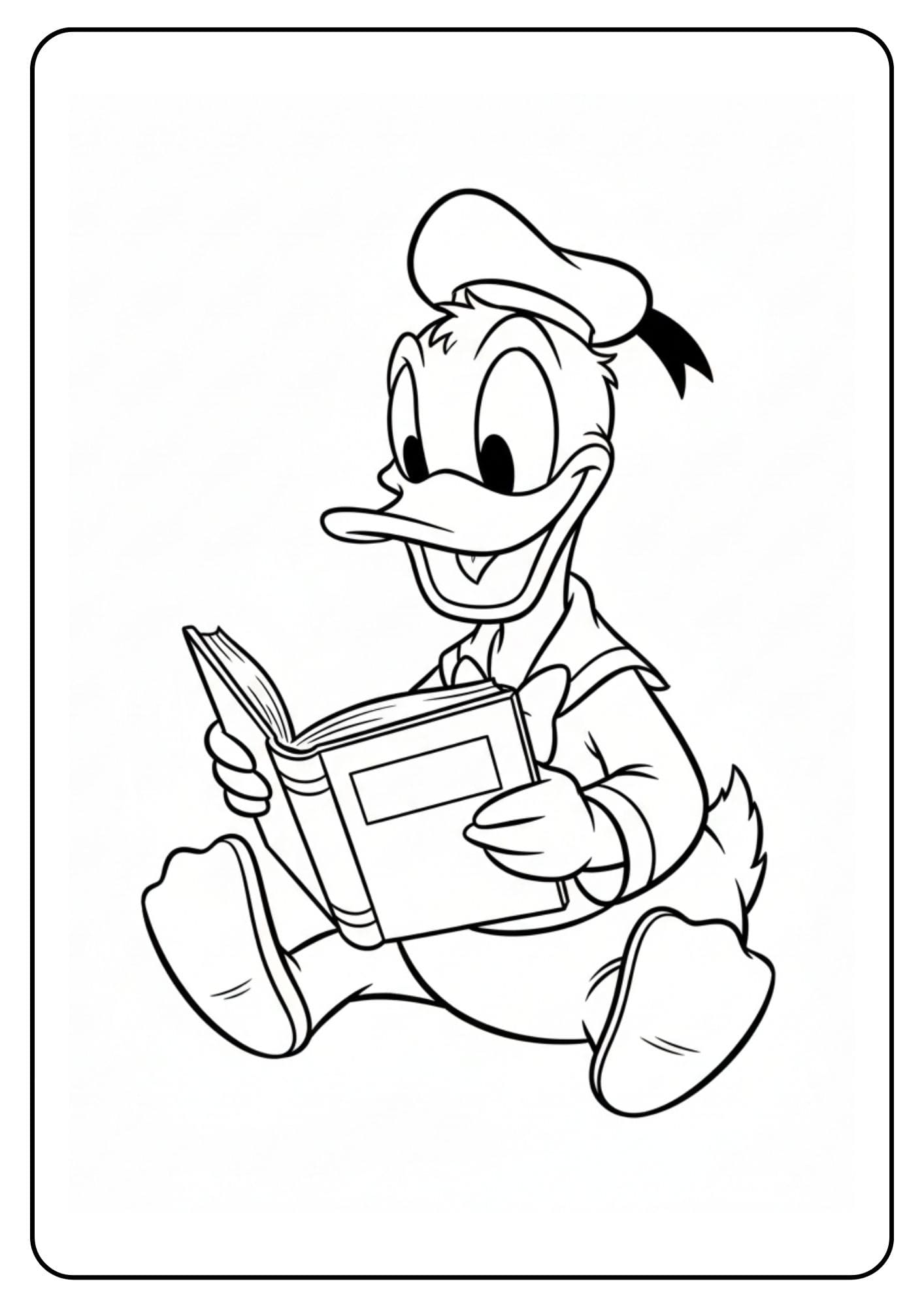 Kleurplaten Donald Duck lezen