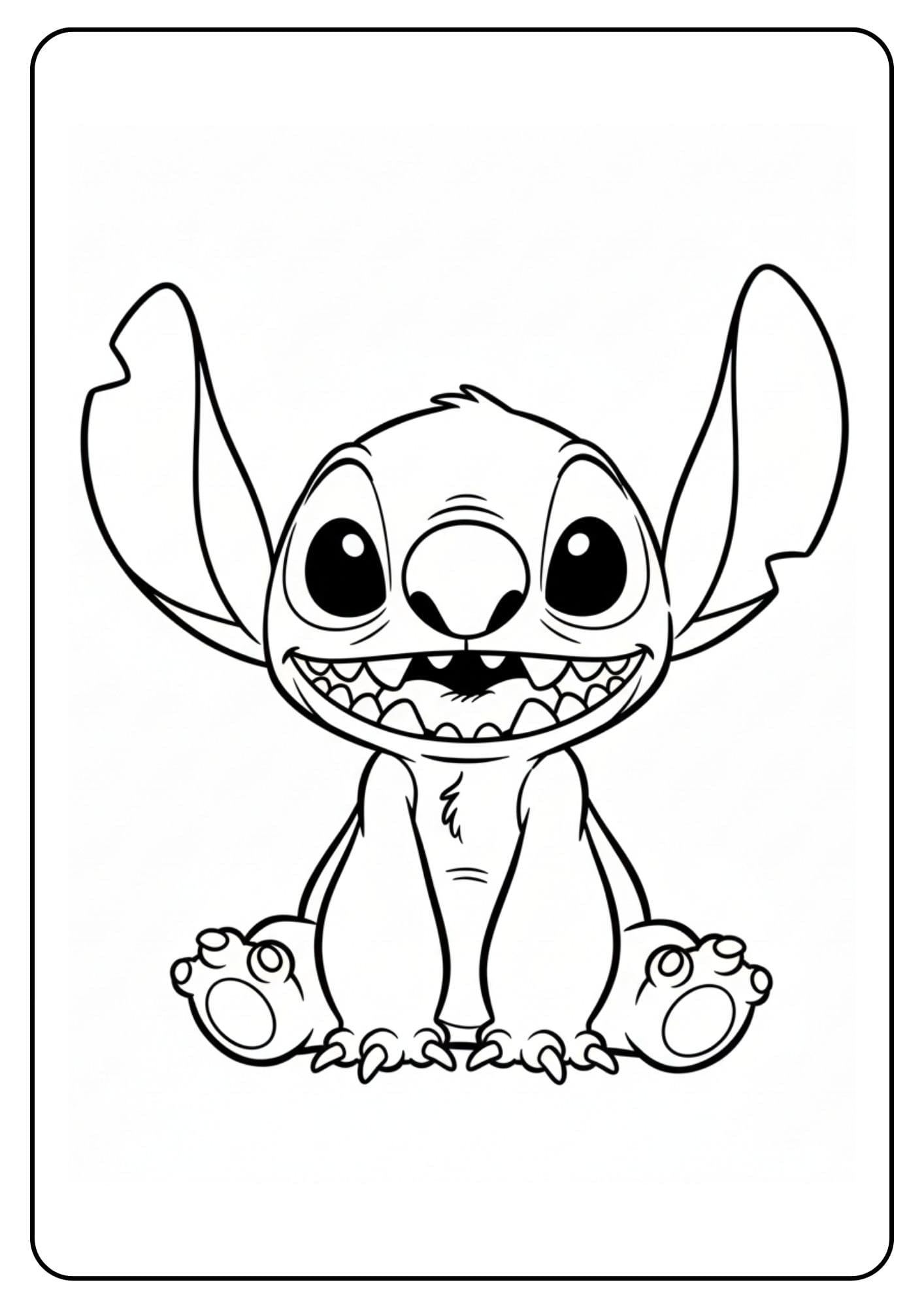 Kleurplaten Stitch oren