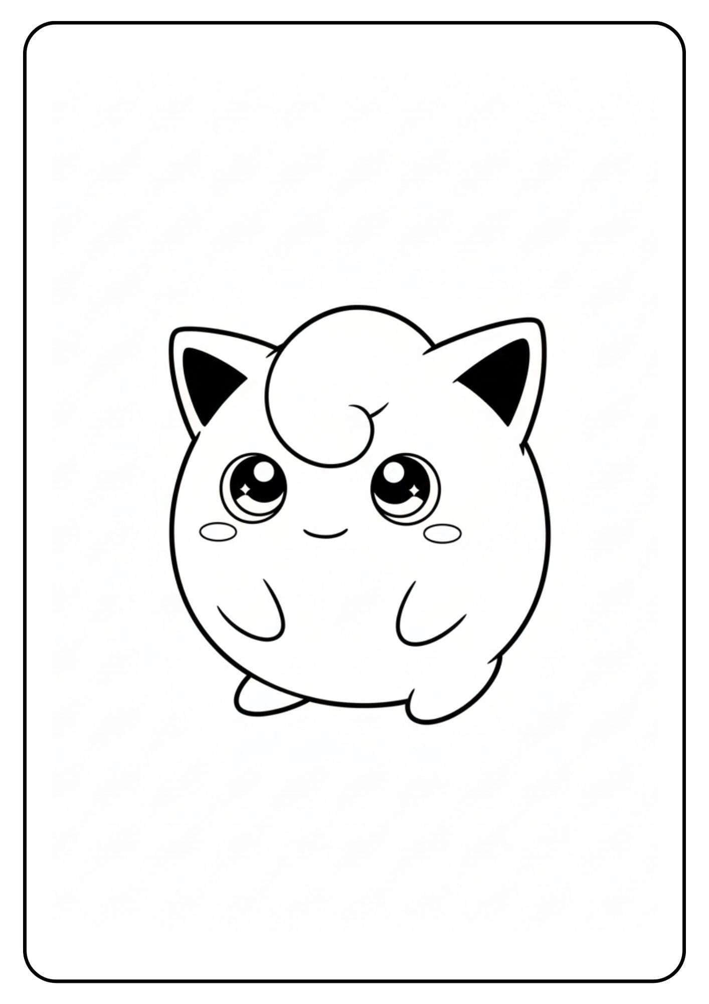 Kleurplaten van Pokemon Jigglypuff