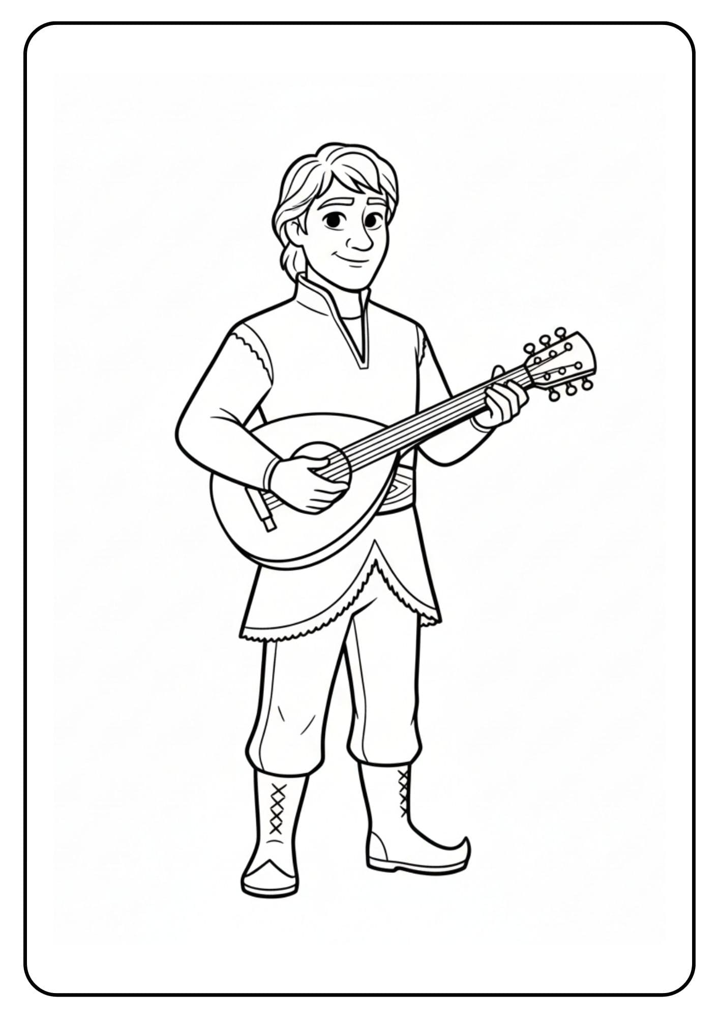 Kristoff frozen kleurplaat