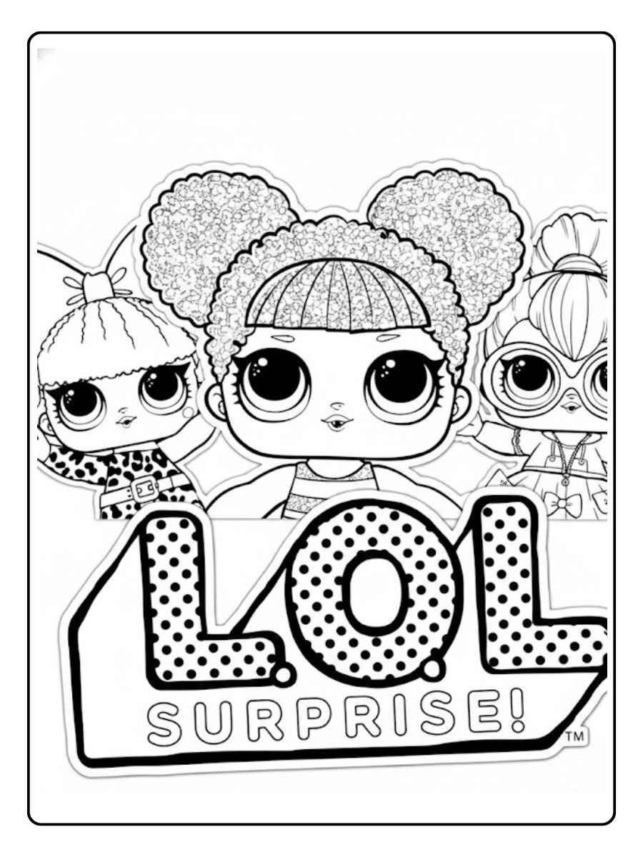 LOL kleurplaat LOL Surprise cover