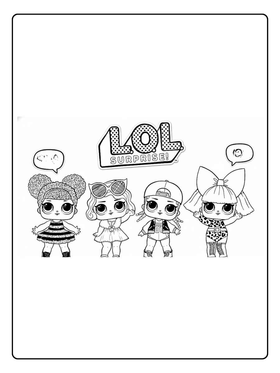 LOL kleurplaat LOL Surprise mini personages