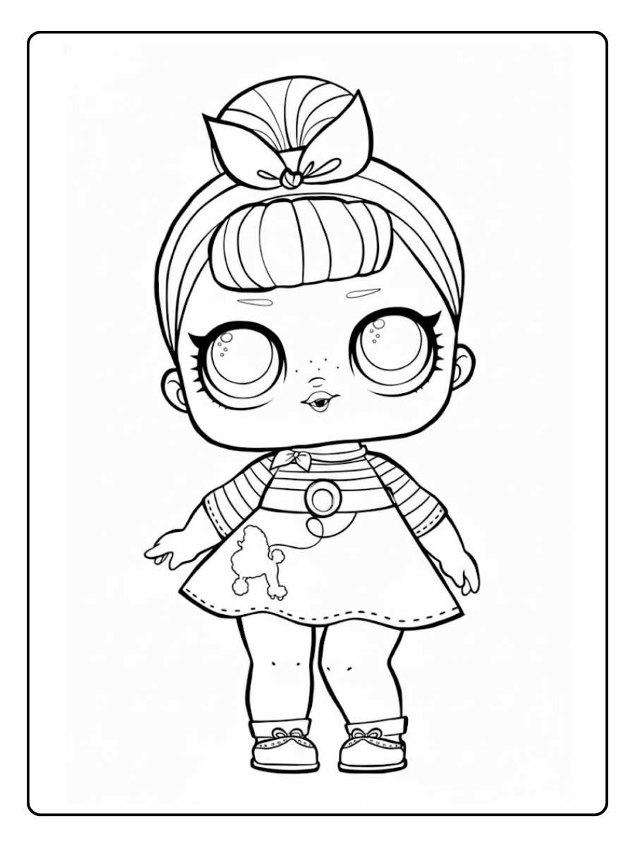 LOL kleurplaat scatting LOL pop