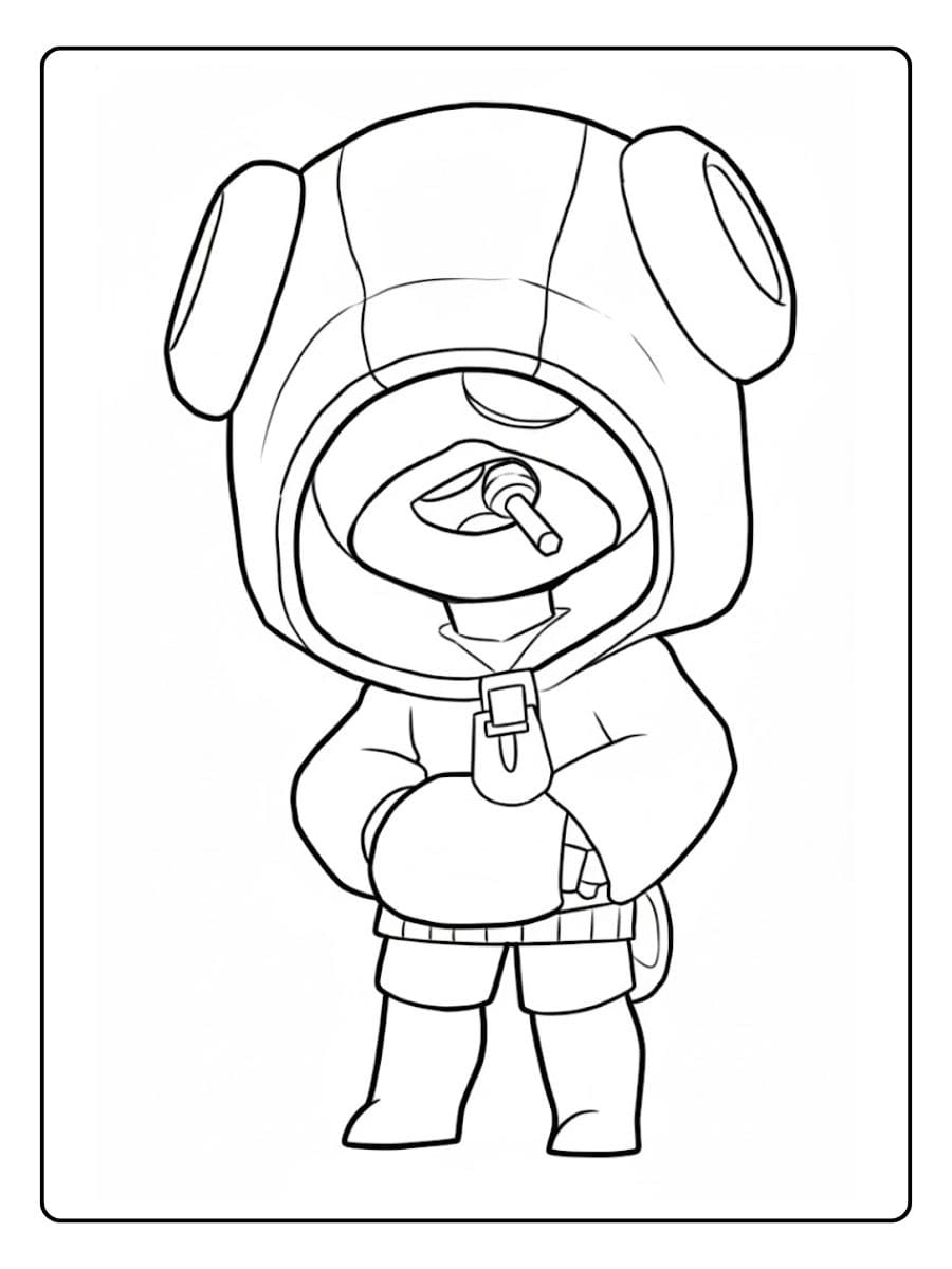 Leon Brawl Stars kleurplaat