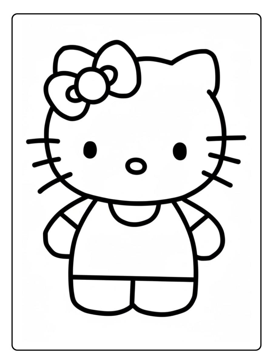 Mooie Hello Kitty Kleurplaat