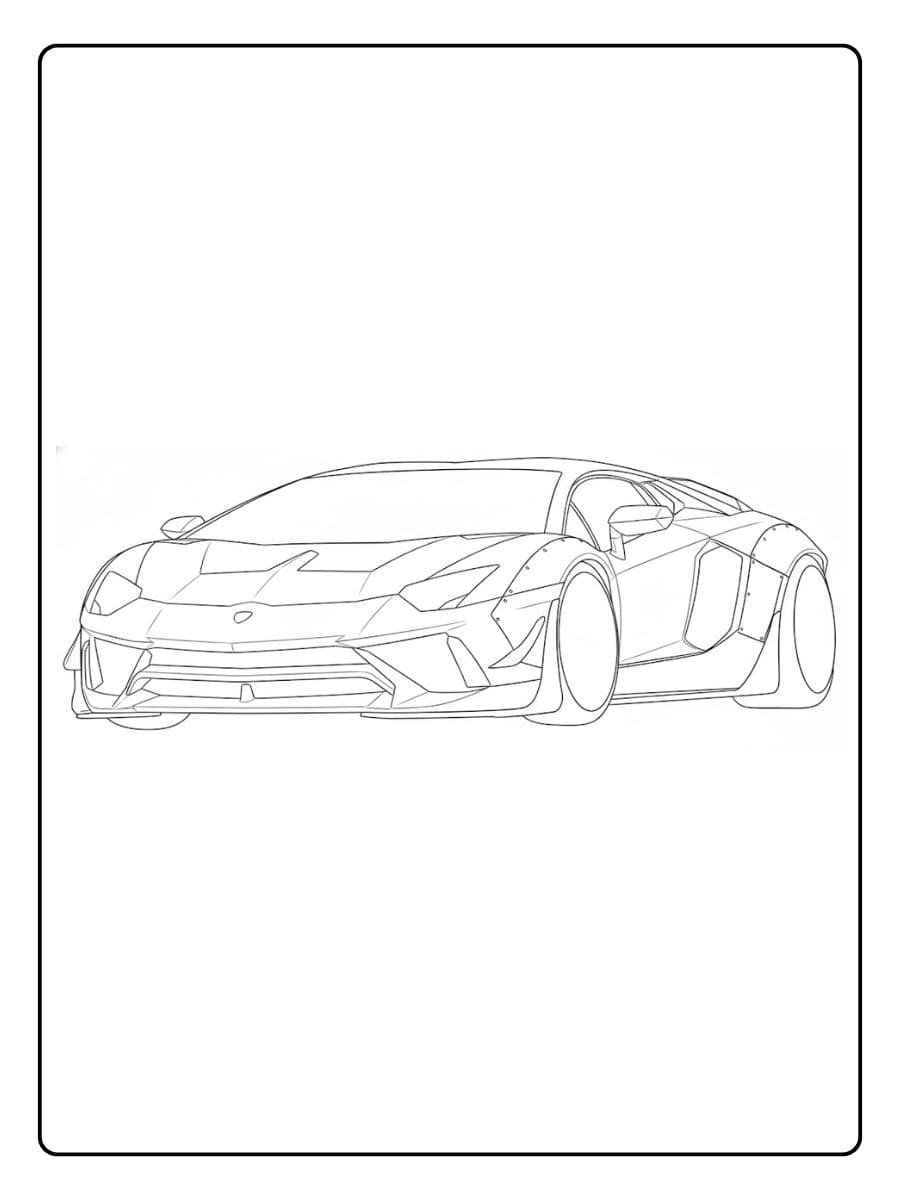 Mooie kleurplaat Lamborghini