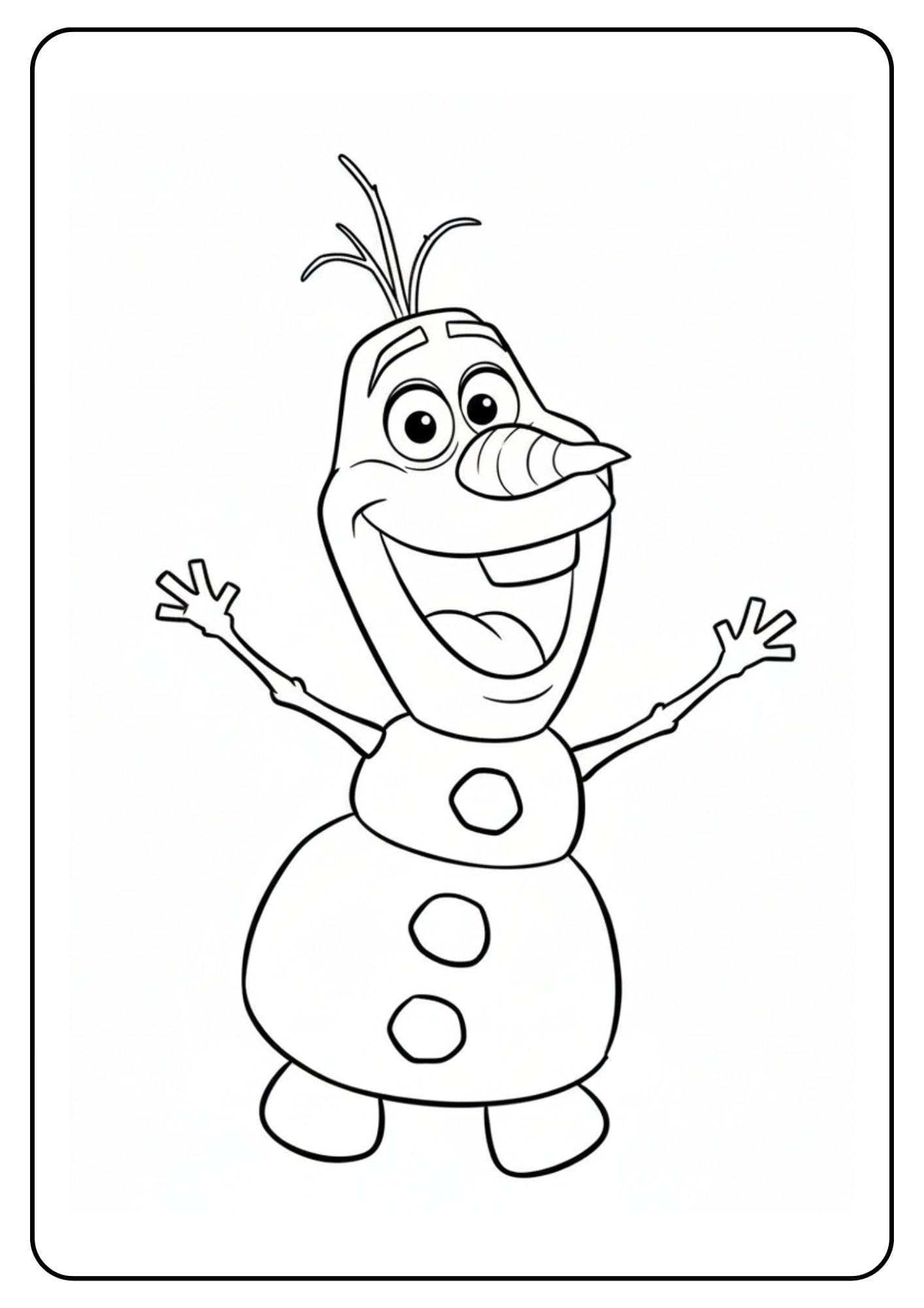 Olaf kleurplaten frozen simpel