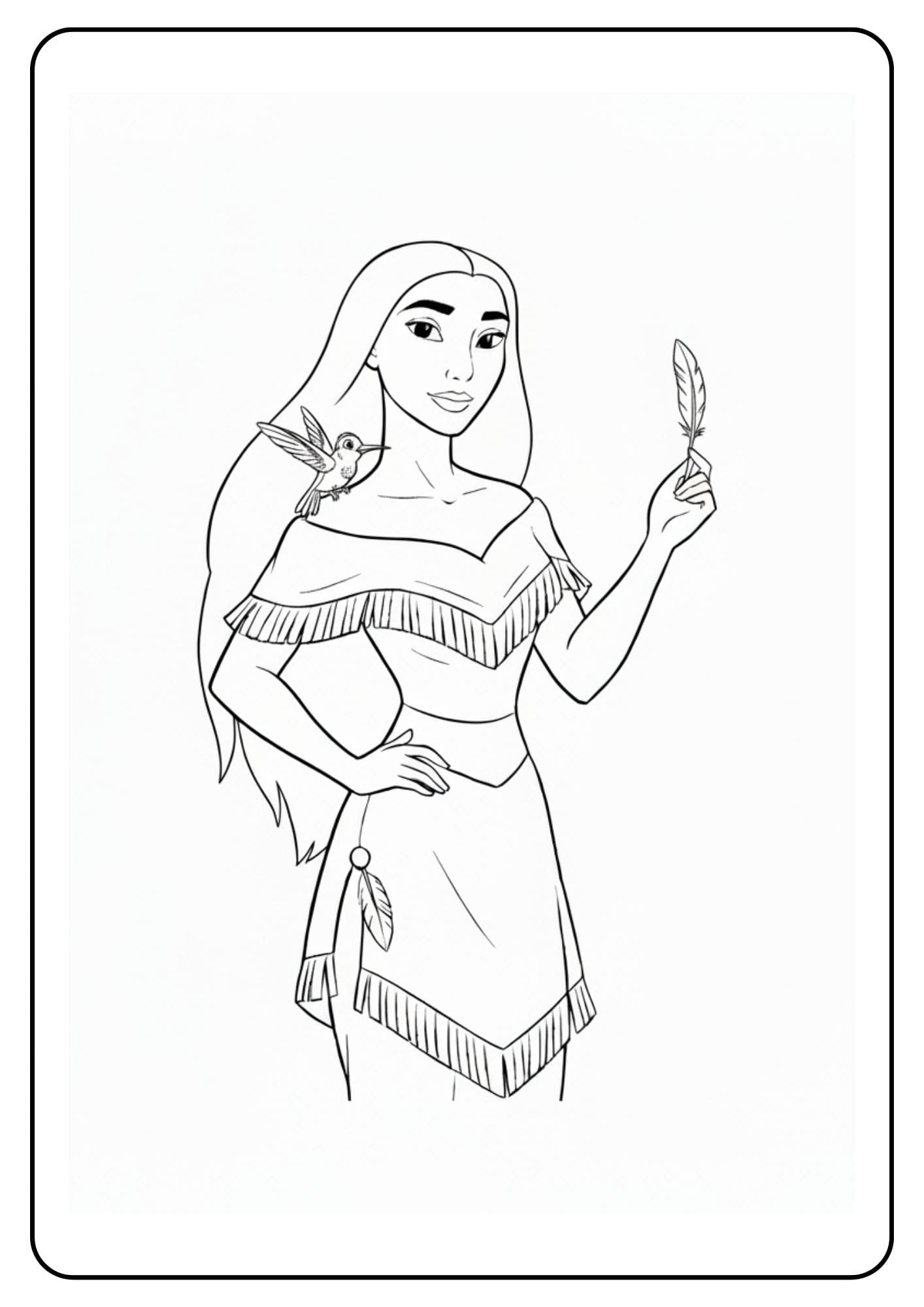 Pocahontas disney kleurplaten prinsessen