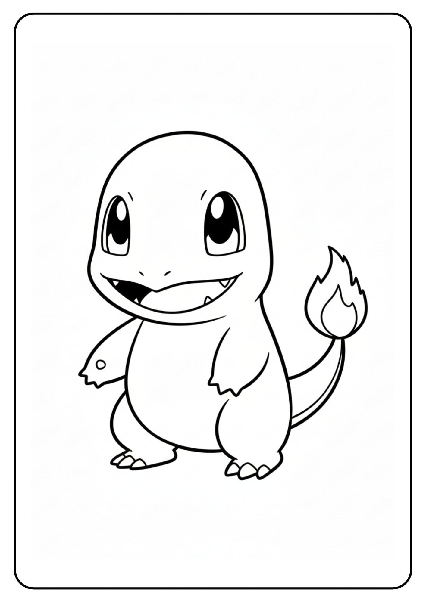 Pokemon kleurplaat Charmander