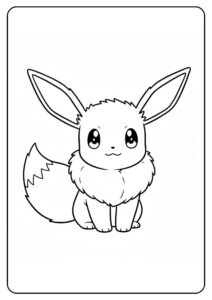 Pokemon kleurplaat Eevee