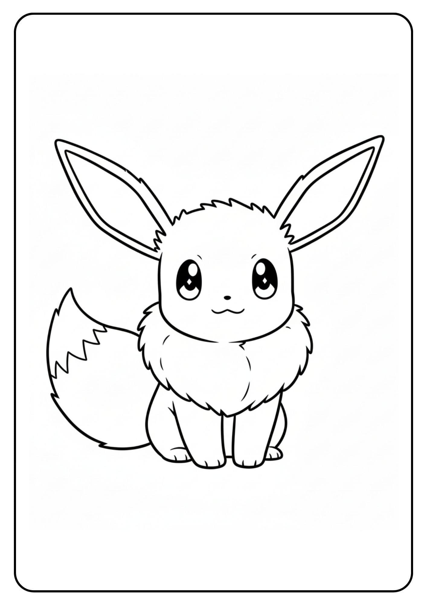Pokemon kleurplaat Eevee