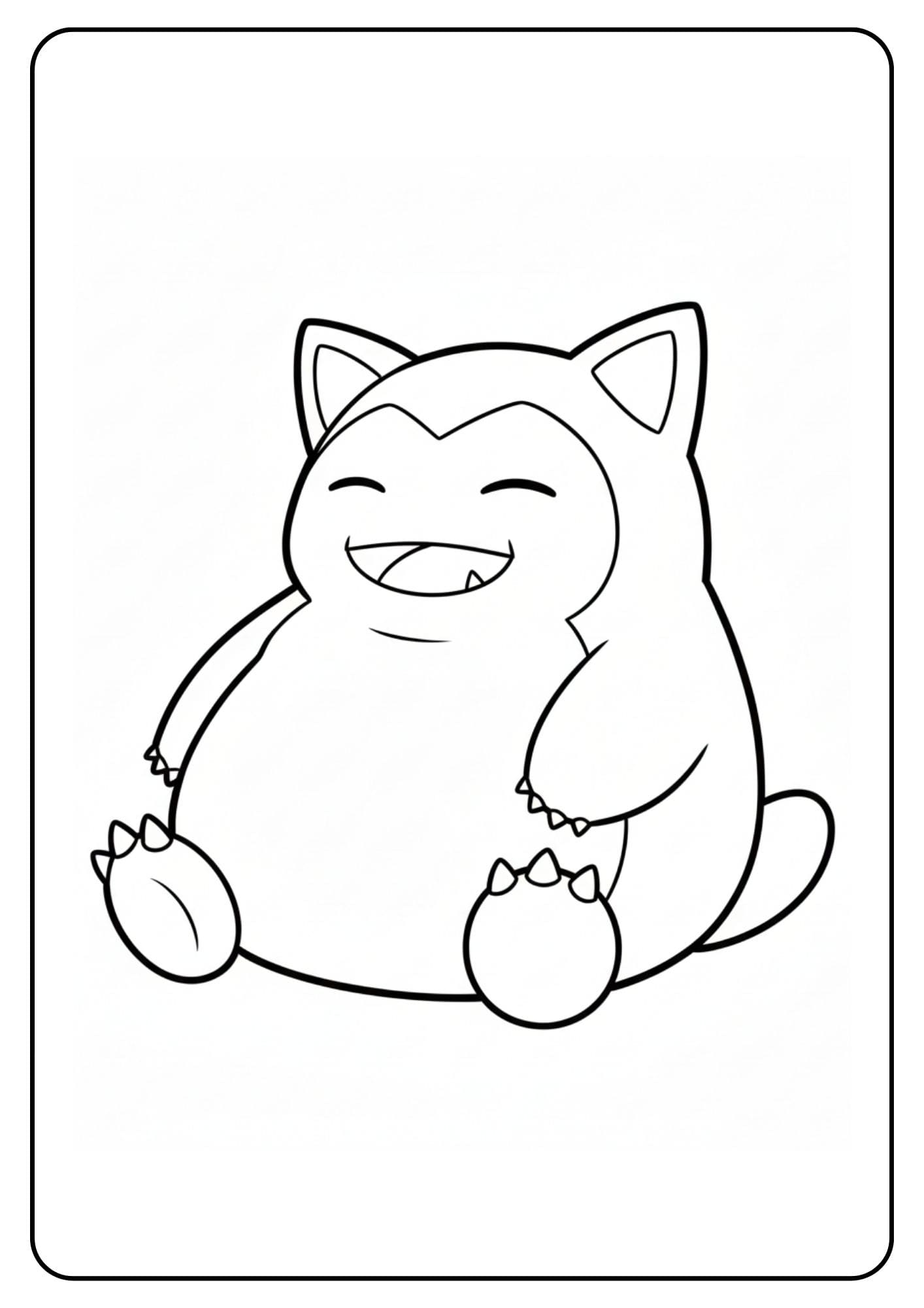 Pokémon kleurplaat Snorlax