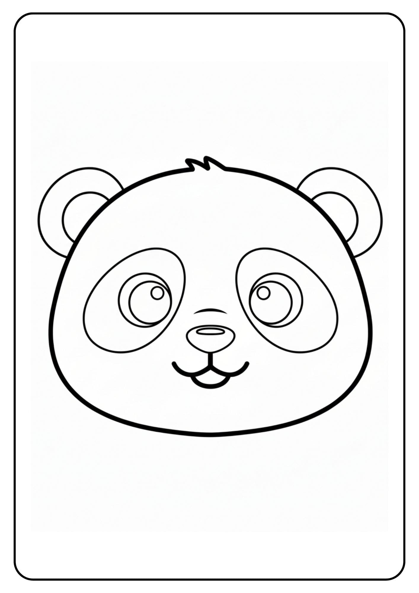 Schattige panda kleurplaat hoofd