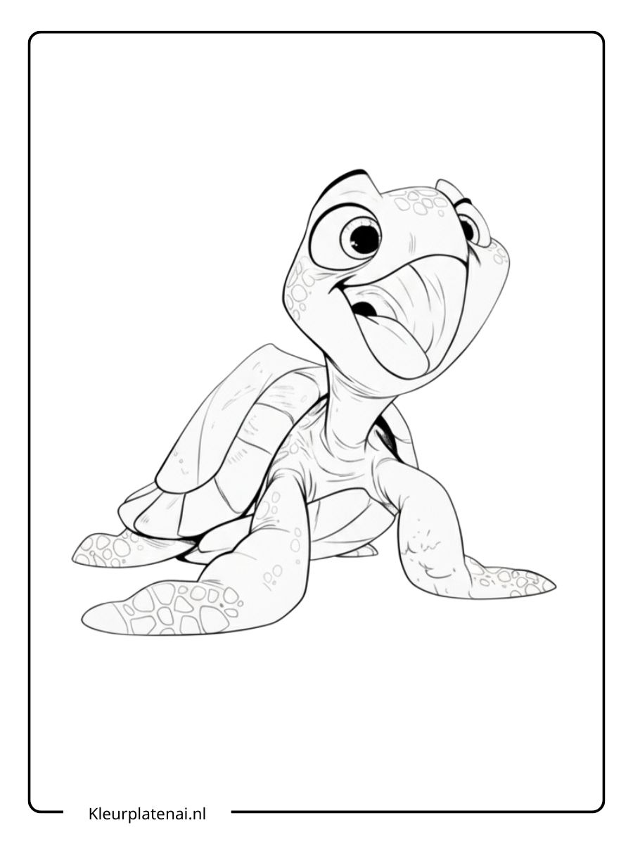Schildpad Kleurplaat (1)