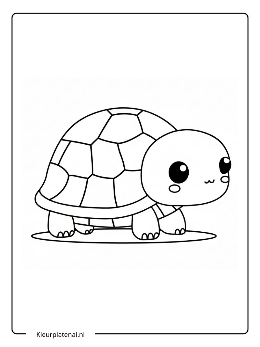Schildpad Kleurplaat (12)
