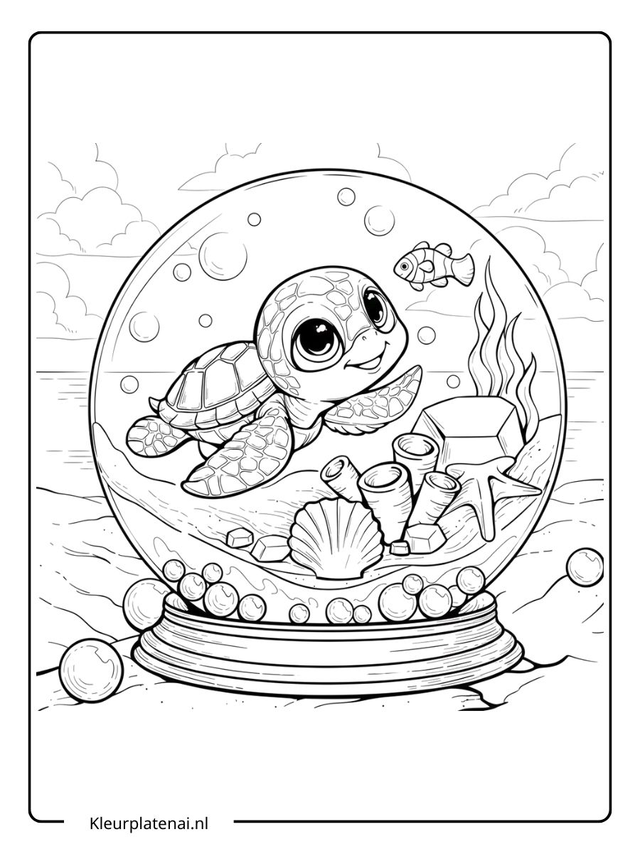 Schildpad Kleurplaat 15
