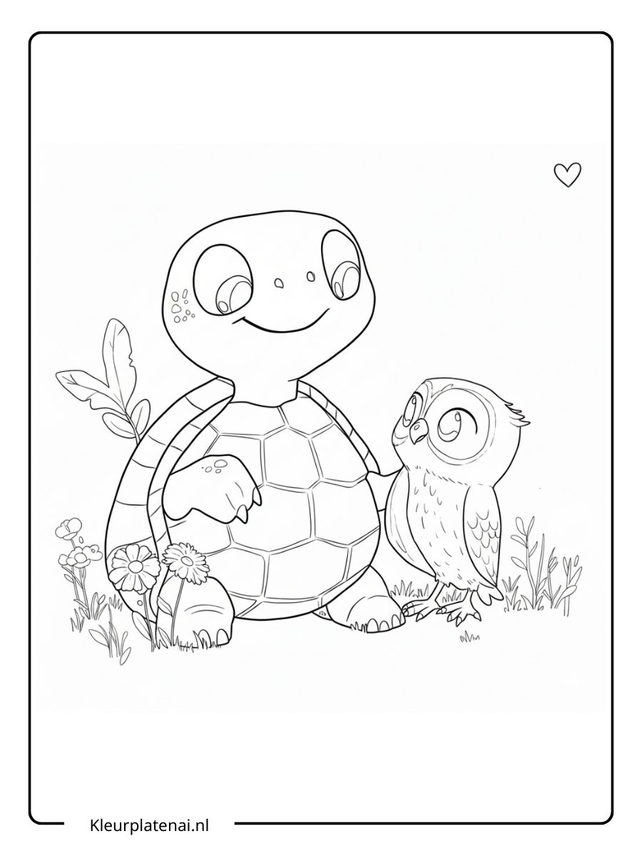 Schildpad Kleurplaat (18)