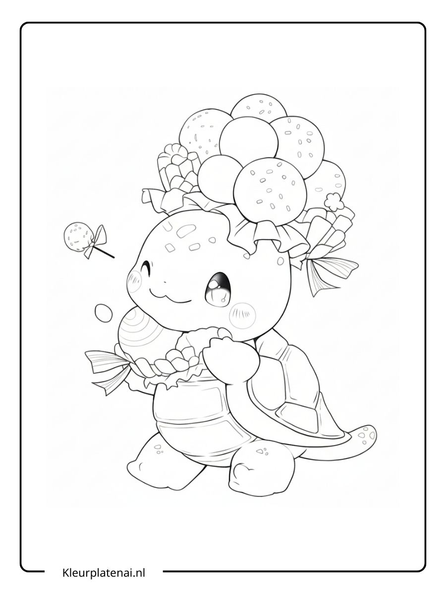 Schildpad Kleurplaat (20)