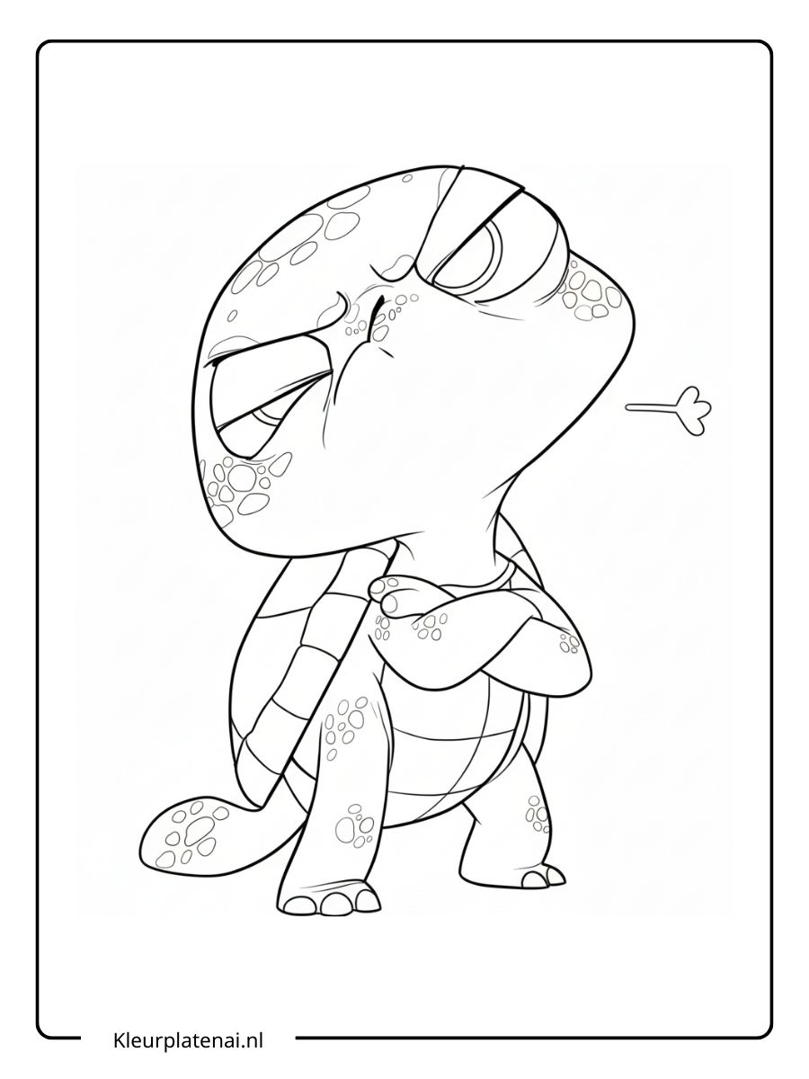 Schildpad Kleurplaat (22)