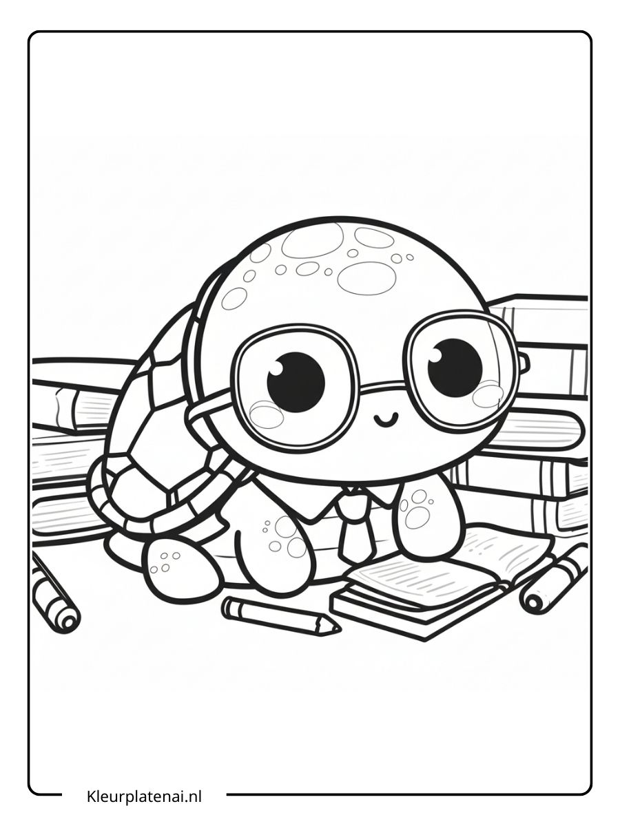 Schildpad Kleurplaat (23)