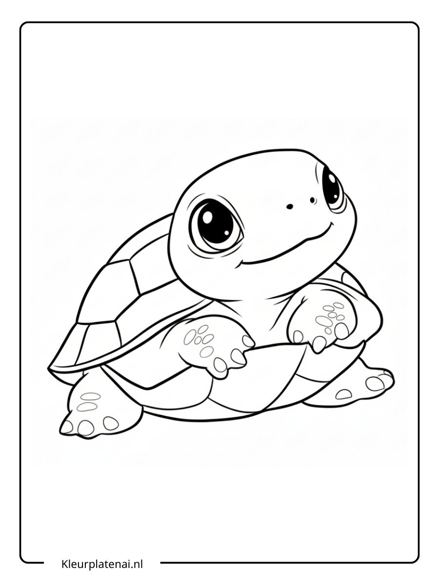 Schildpad Kleurplaat (24)