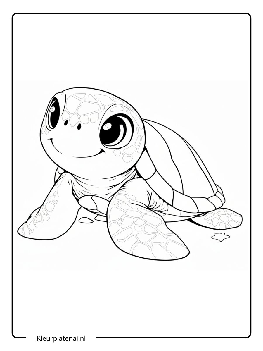 Schildpad Kleurplaat (26)