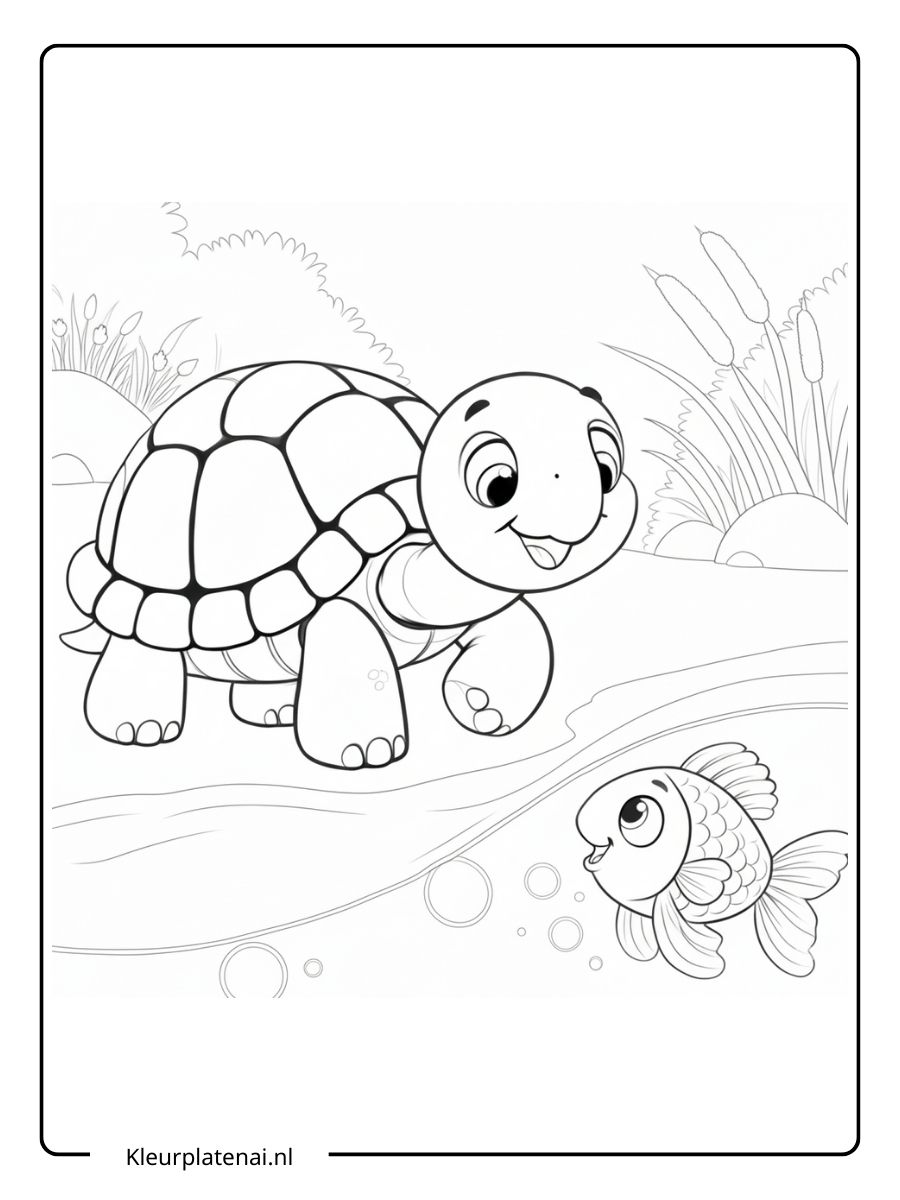 Schildpad Kleurplaat (7)