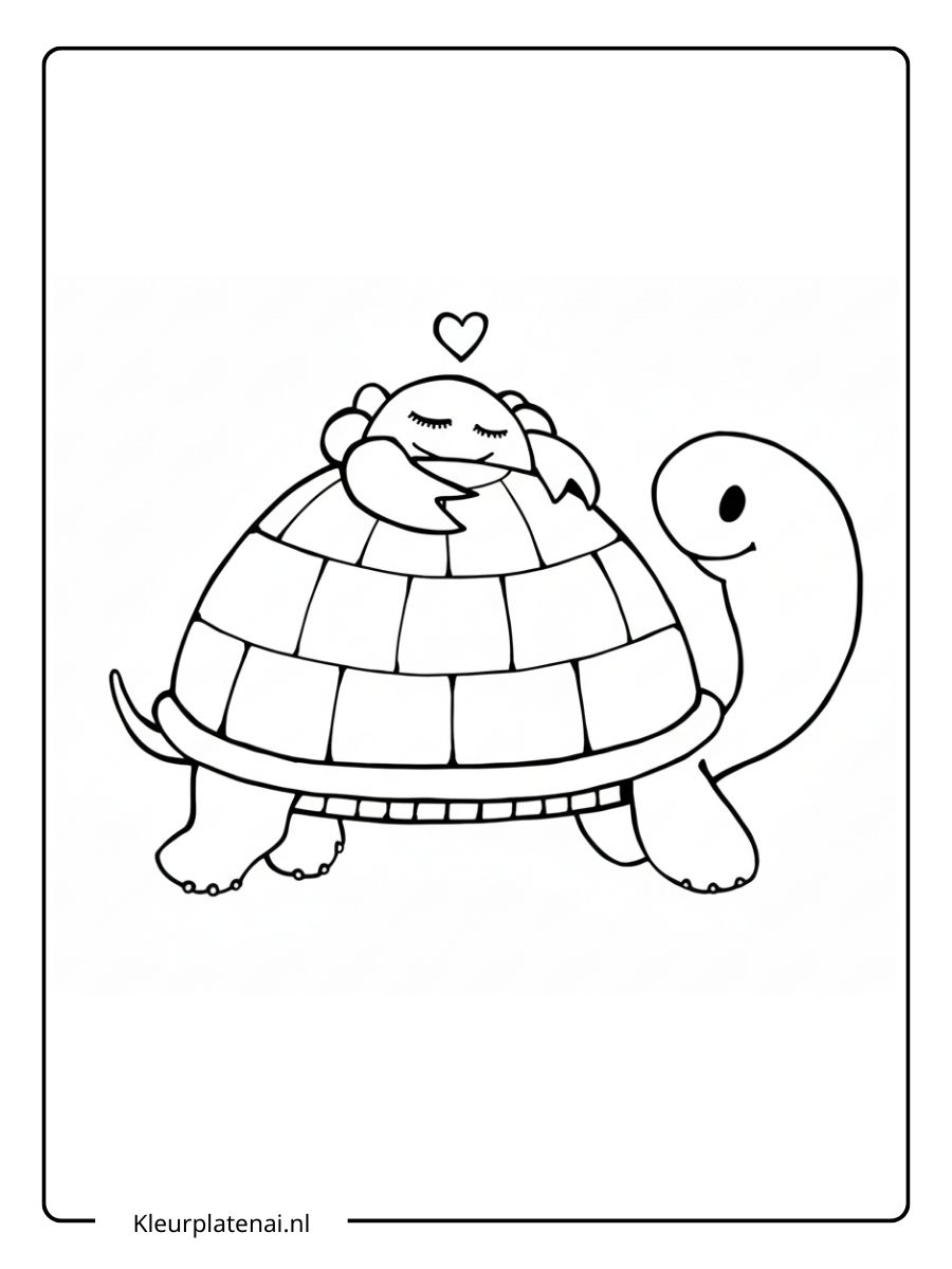 Schildpad Kleurplaat (9)