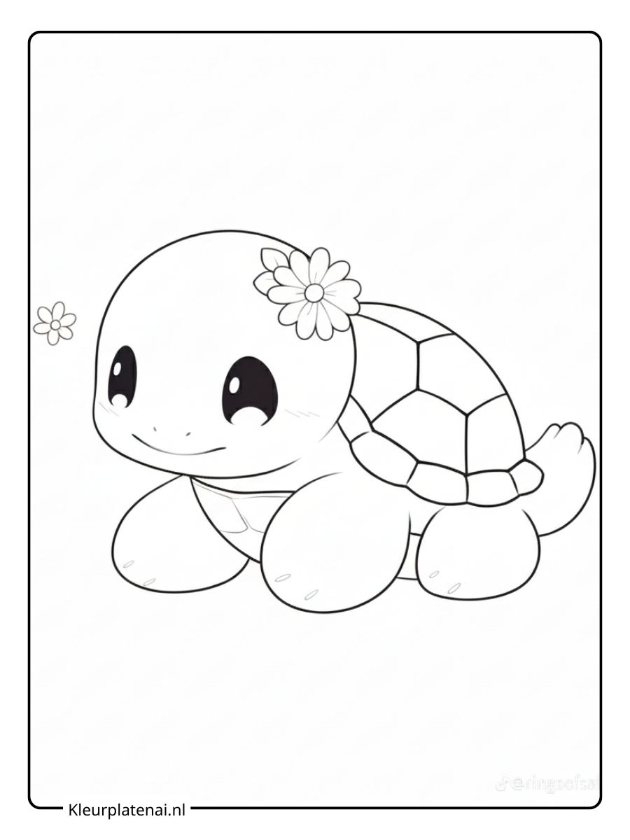 Schildpad Kleurplaat