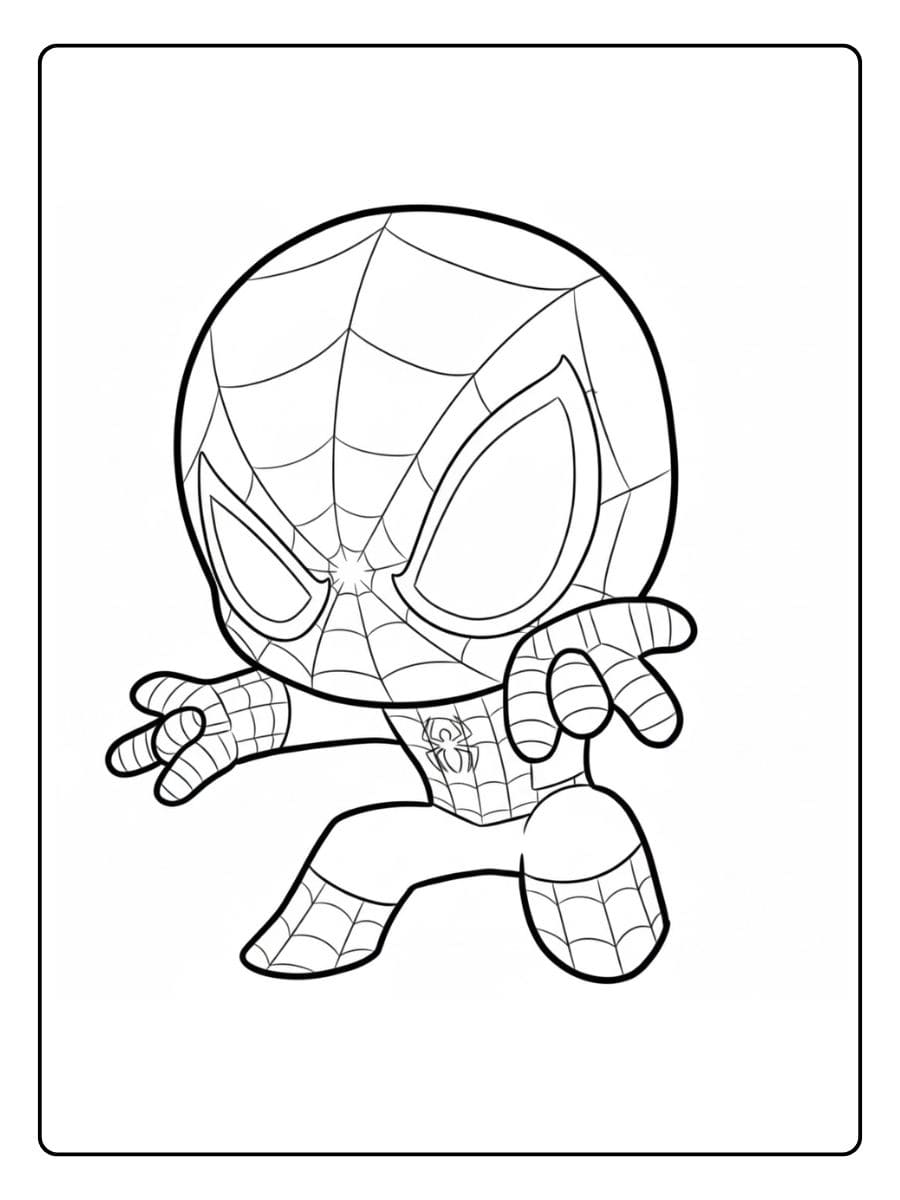 Spiderman kleurplaat voor kinderen