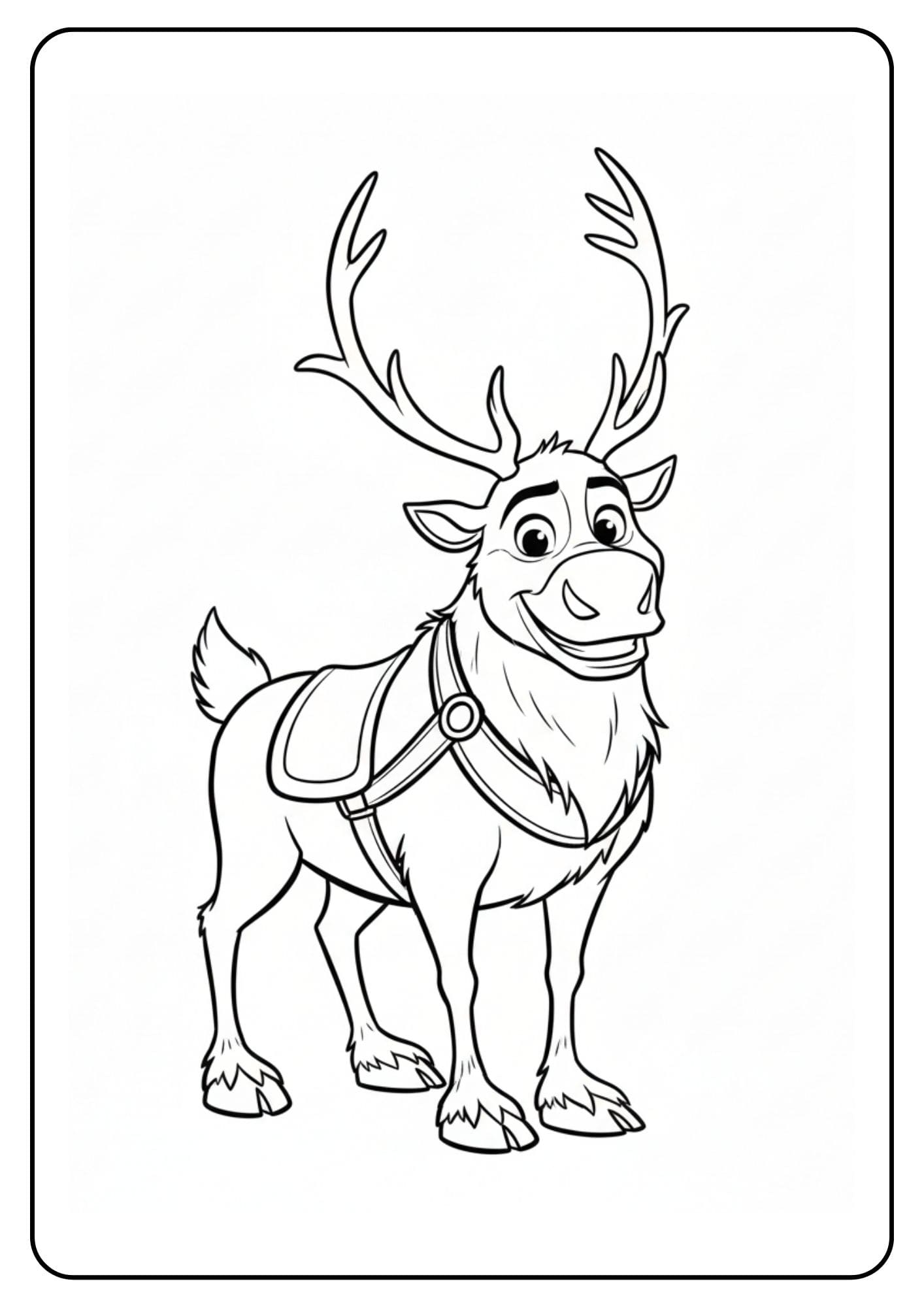 Sven kleurplaat frozen