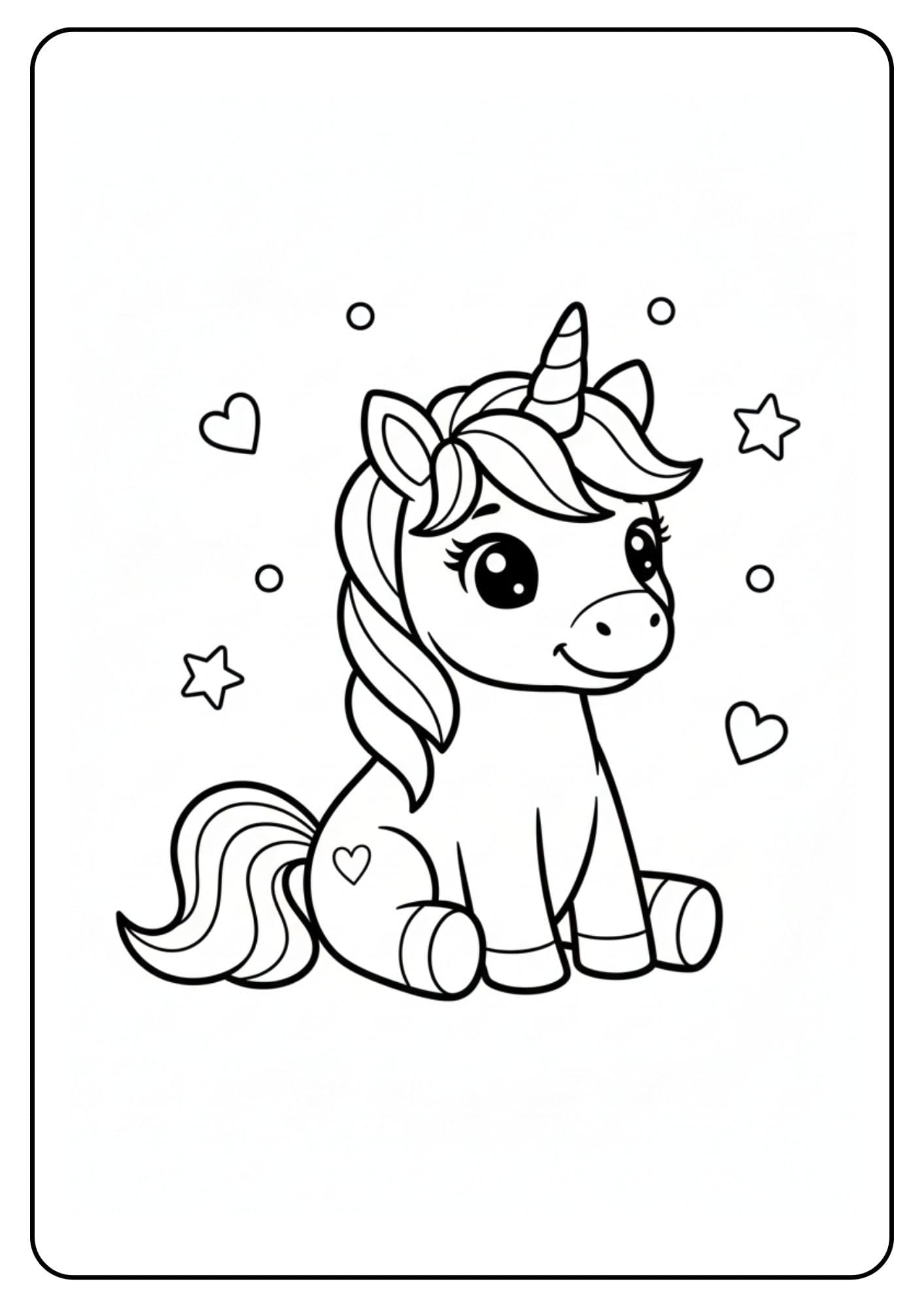 Unicorn kleurplaten baby eenhoorn