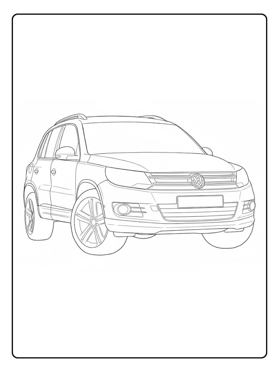 Volkswagen Tiguan kleurplaat auto