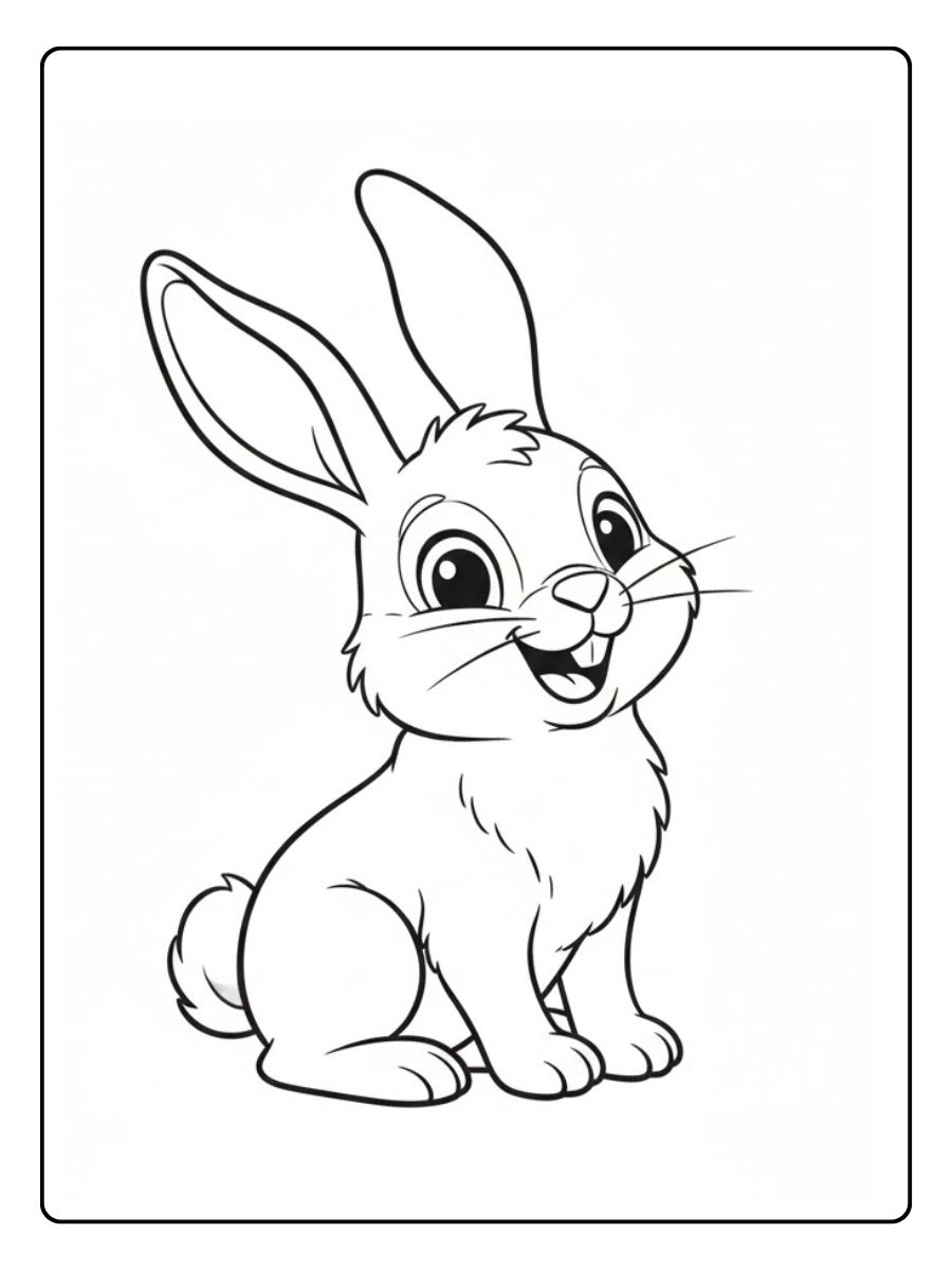 kleurplaat konijn afdrukbaar