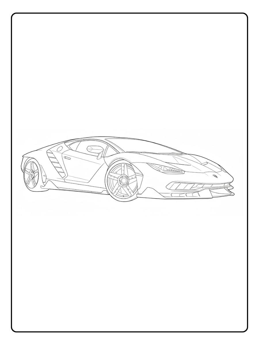 kleurplaat lamborghini centenario eenvoudig