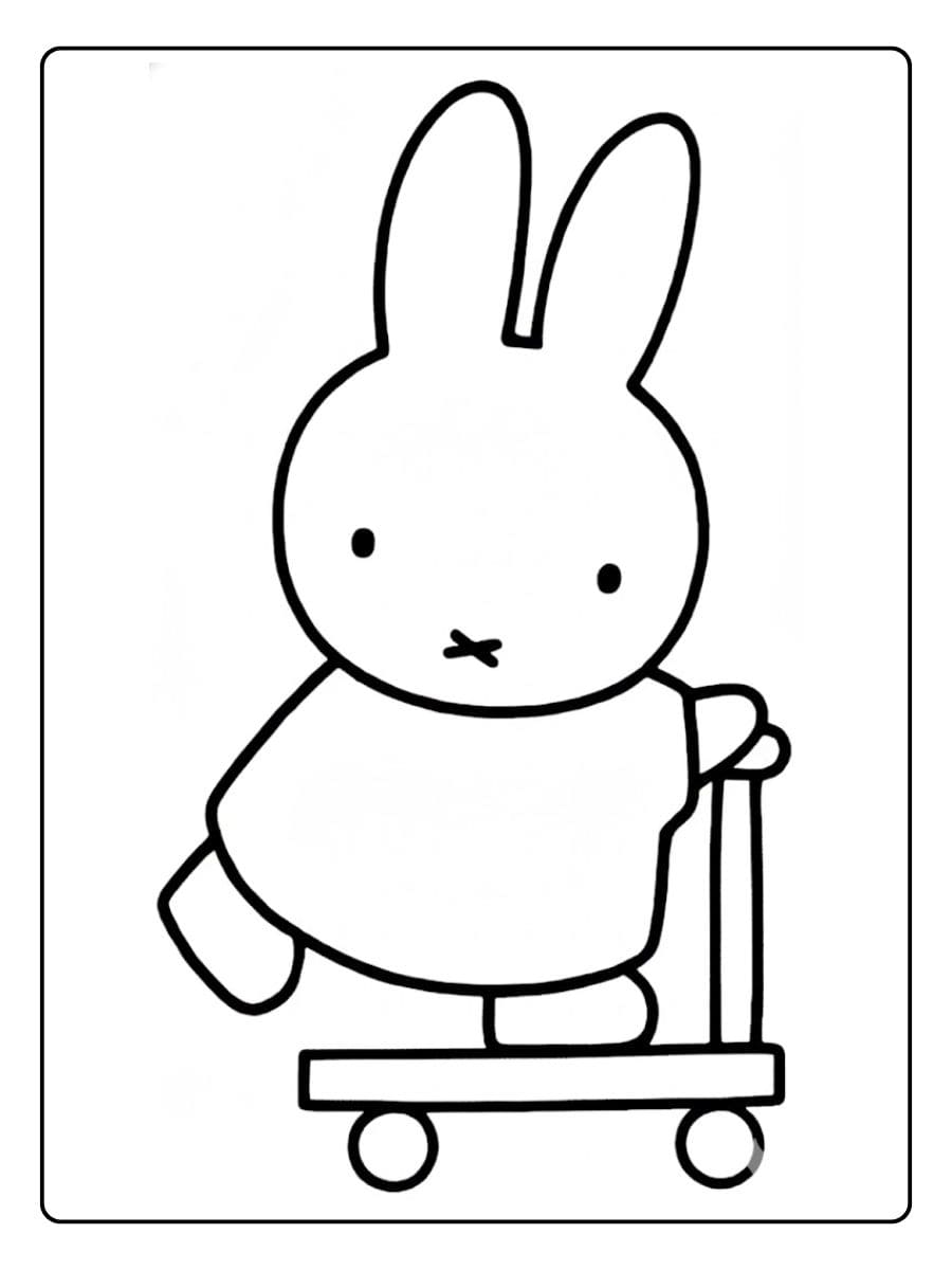 kleurplaat nijntje op step