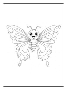 kleurplaat vlinder eenvoudige vlinder symmetrisch