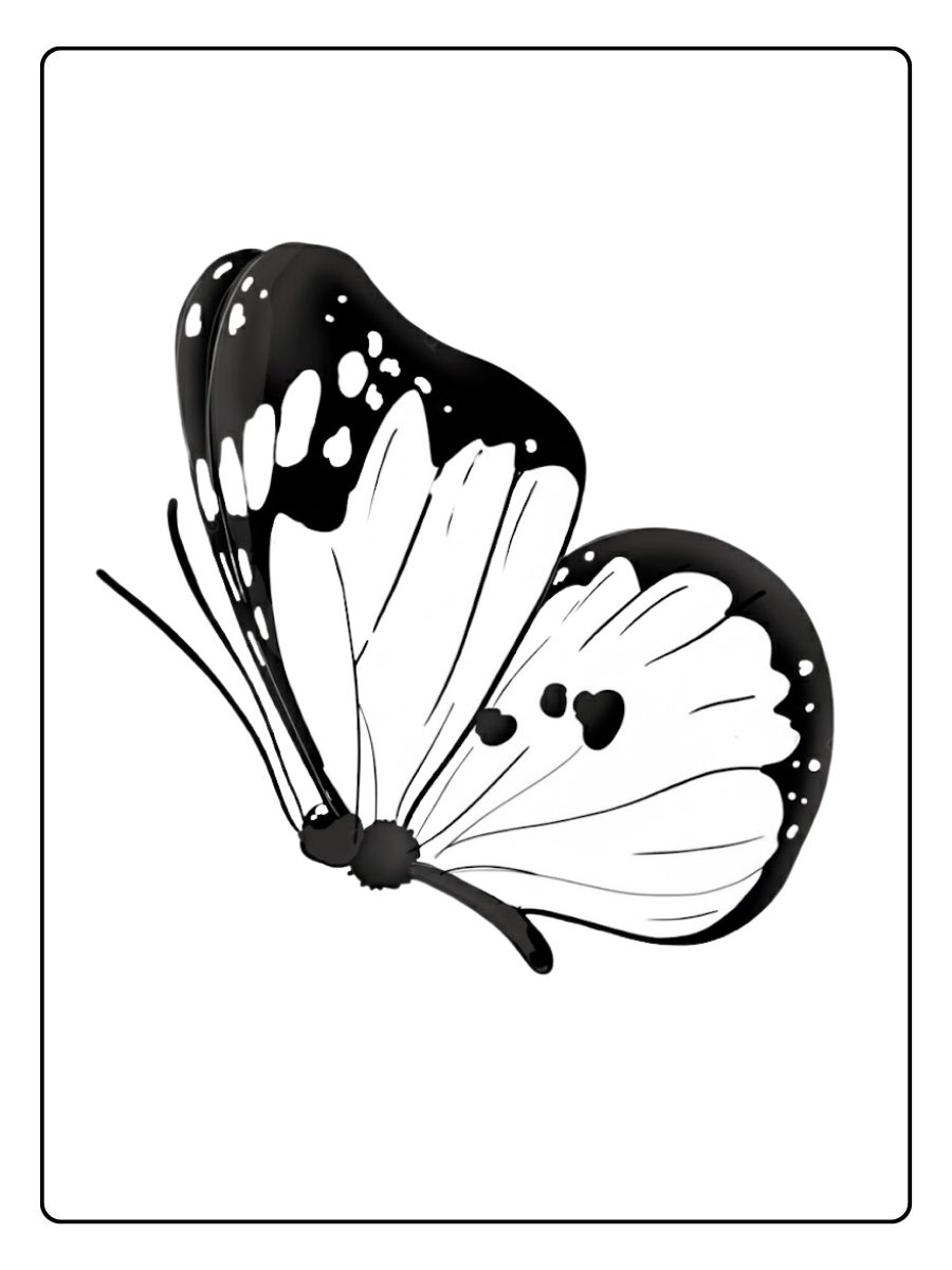 kleurplaat vlinder realistische vlinder