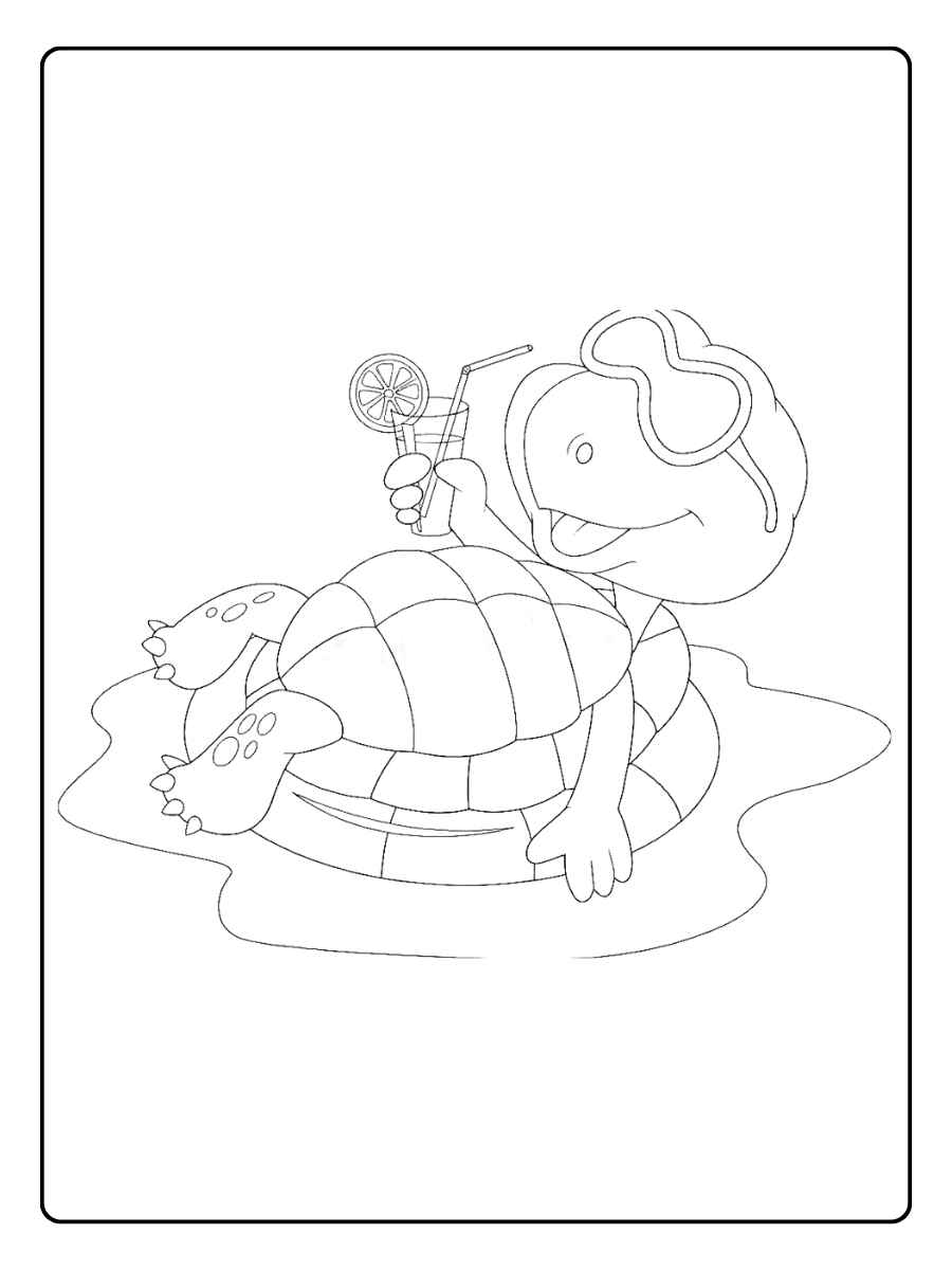 schildpad kleurplaat schildpad met bloem op rug